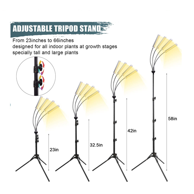 Grow Lights for Indoor Plants Lxyoug | Full Spectrum with 60" Extendable Tripod Stand | 420 LEDs