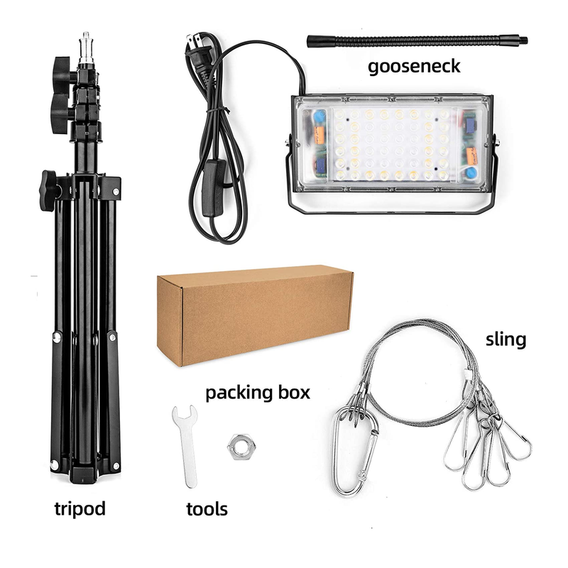 Grow Light with Stand | LBW Full Spectrum 150W LED Floor Plant Light for Indoor Plants