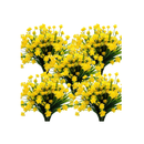 Grunyia UV Resistant Outdoor Artificial Flowers| Indoor and Outdoor Fake Plants | Pot to Hang in the Home | Garden Decoration | 10 Packs