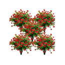 Grunyia UV Resistant Outdoor Artificial Flowers| Indoor and Outdoor Fake Plants | Pot to Hang in the Home | Garden Decoration | 10 Packs