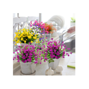 Grunyia UV Resistant Outdoor Artificial Flowers| Indoor and Outdoor Fake Plants | Pot to Hang in the Home | Garden Decoration | 10 Packs