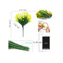 Grunyia UV Resistant Outdoor Artificial Flowers| Indoor and Outdoor Fake Plants | Pot to Hang in the Home | Garden Decoration | 10 Packs