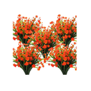 Grunyia UV Resistant Outdoor Artificial Flowers| Indoor and Outdoor Fake Plants | Pot to Hang in the Home | Garden Decoration | 10 Packs