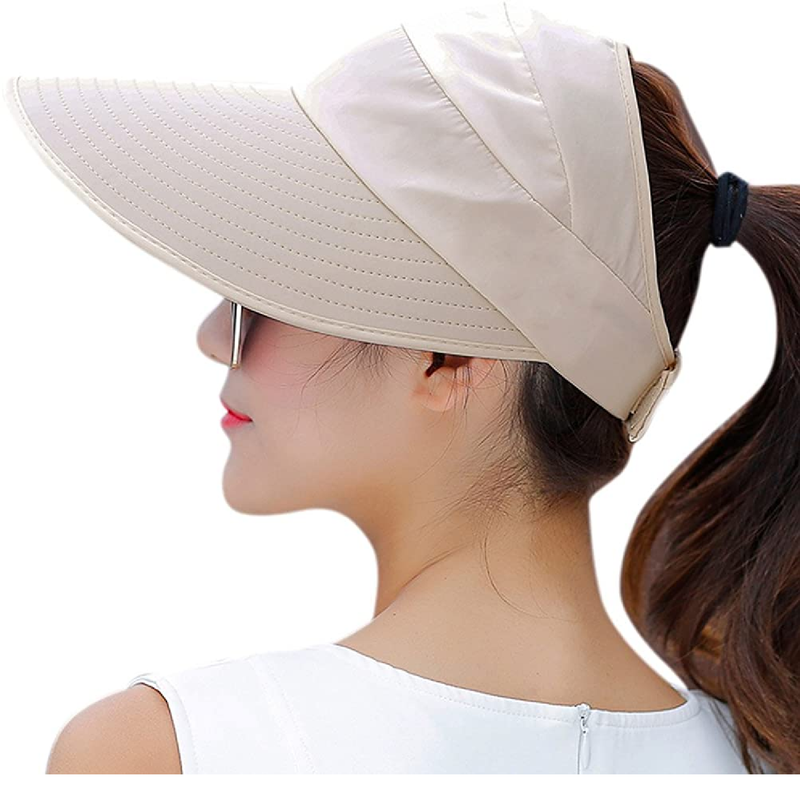 HINDAWI Sun Hats For Women Wide Brim UV Protection Summer Beach Foldab