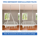 Macrame Hammock Swing Bohemian Style | Hand Woven Cotton Macramé Hammock