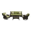 Hanover Strathmere Outdoor Patio Deep Seating Lounge Set | 4 Pieces With Sofa