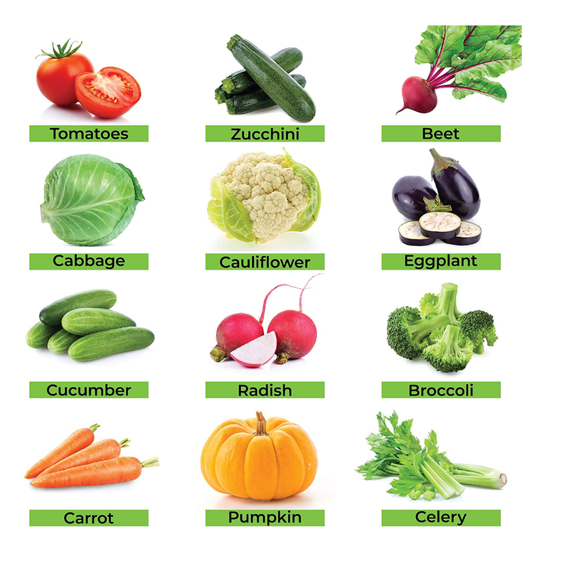 Heirloom Vegetable Seeds | 100% Non-GMO - 1000 Garden Seeds Survival Pack