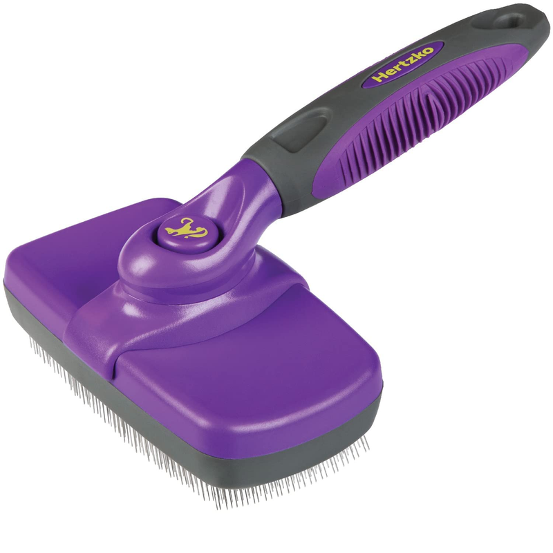 Best self cleaning dog brush best sale