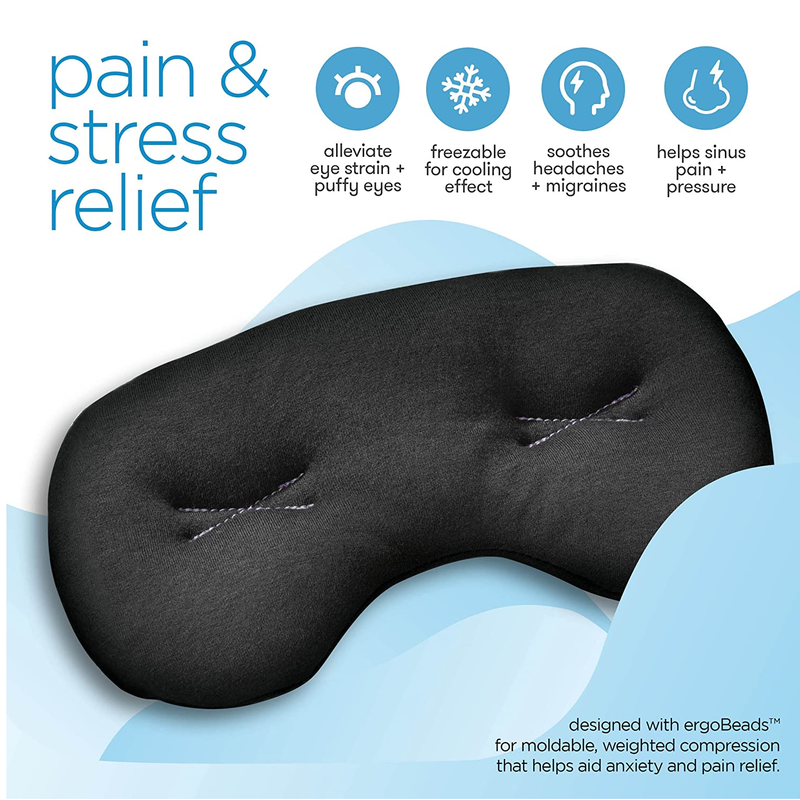 IMAK Pain Relief Compression Mask and Eye Pillow Cold Therapy Blocks Light