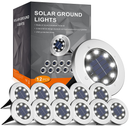 INCX Solar In Ground Lights 12 Packs 8 LED Solar Garden Lights
