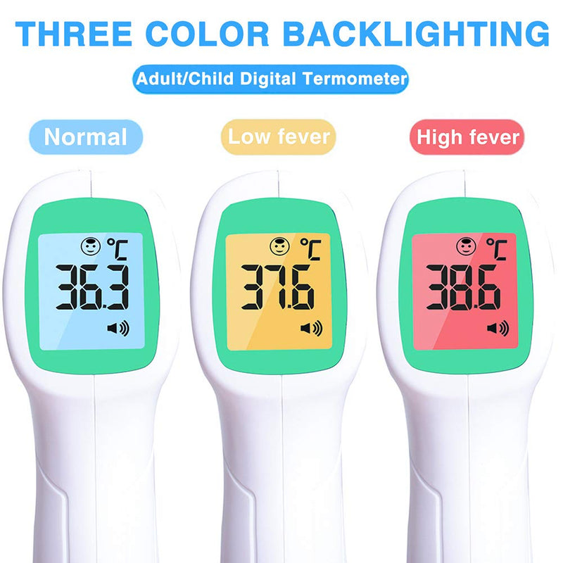 IR Infrared Digital Non-Contact Thermometer Gun with Three Color LCD
