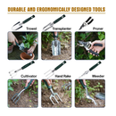 Inno Stage Gardening Tools Set and Organizer Tote Bag with 10 Piece Garden Tools | Style Old World 