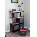 Internet Best Foldable File Storage Organizer with Lid Linen Decorative Box for Office Filing and Storage