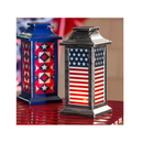 Ivy Home Decorative Solar Garden Lanterns| Outdoor Waterproof Pendant Light | American Flag | Independence Day| National Day