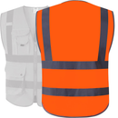 JKSafety 9 Pockets Class 2 High Visibility Zip Front Safety Vest