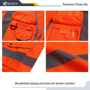 JKSafety 9 Pockets Class 2 High Visibility Zip Front Safety Vest