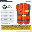 JKSafety 9 Pockets Class 2 High Visibility Zip Front Safety Vest
