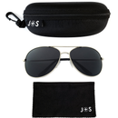 J+S Premium Military Style Classic Aviator Sunglasses | Polarized | 100% UV Protection