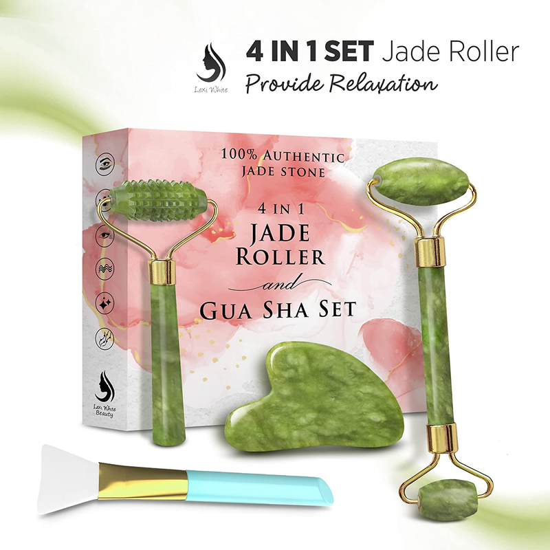 Jade Roller for Face Skin Care Tools and Facial Beauty Products