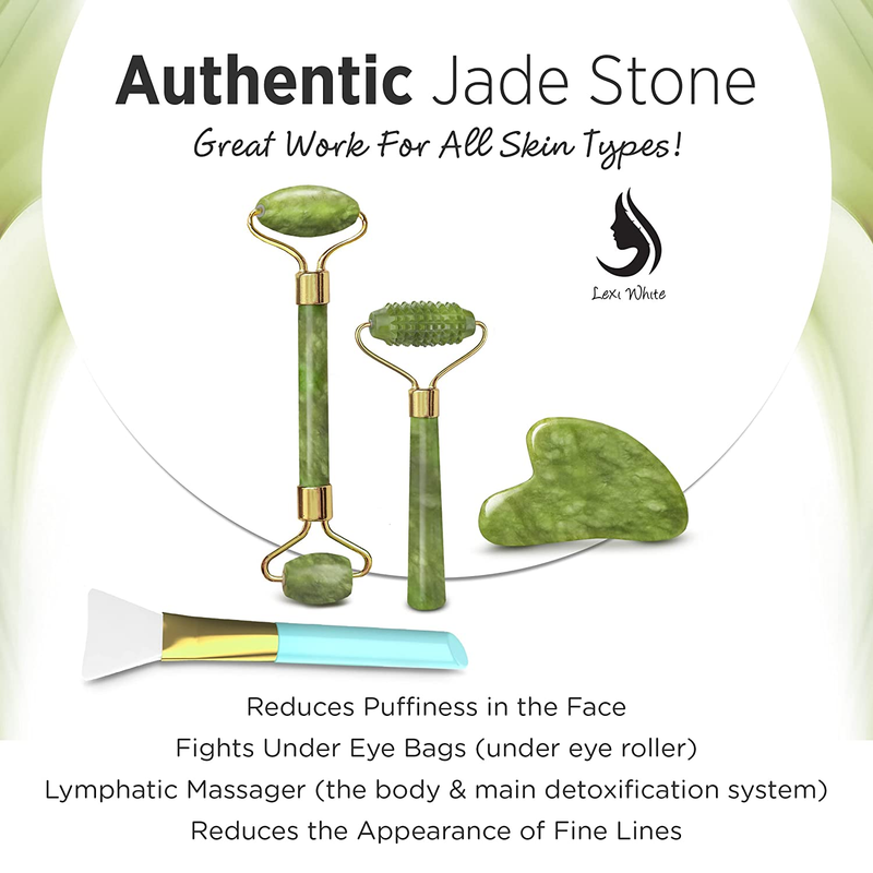 Jade Roller for Face Skin Care Tools and Facial Beauty Products