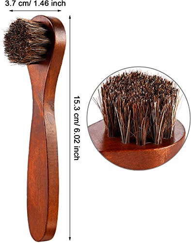 Jovitec | 3 Pieces Horsehair Shoes Polish Brushes Care Clean Daubers Applicators