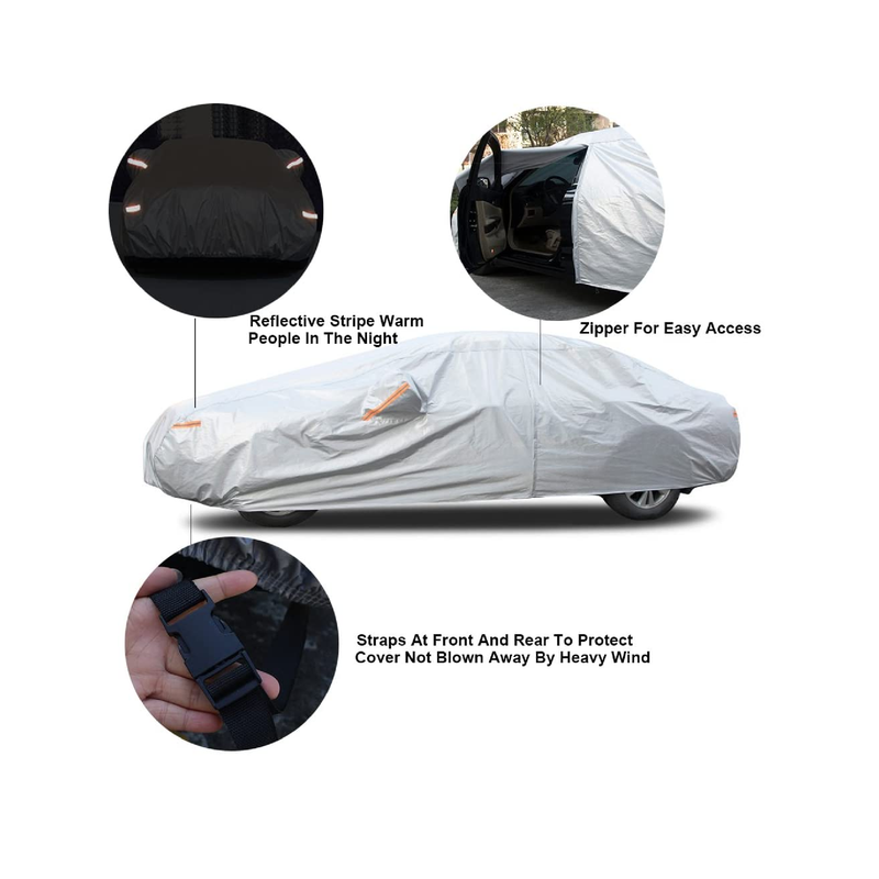 Kayme Car Cover 6 Layers Waterproof All Weather Rain UV Protection