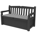 Keter Solana 70 Gallon Storage Bench Deck Box for Patio Furniture