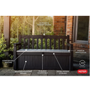 Keter Solana 70 Gallon Storage Bench Deck Box for Patio Furniture