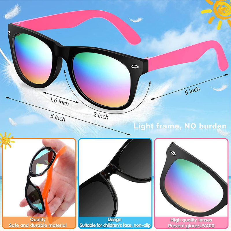 Kids Sunglasses 24 Pack Neon Sunglasses UV400 Protection