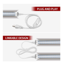 Kihung LED Grow Light | 4FT T8 Grow Light | 336W(8×42W) Full Spectrum Growing Lights with Reflectors