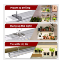 Kihung LED Grow Light | 4FT T8 Grow Light | 336W(8×42W) Full Spectrum Growing Lights with Reflectors