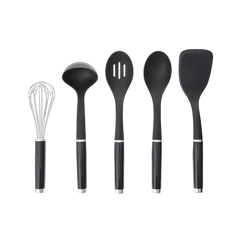 KitchenAid Tool and Gadget Set with Crock| 6-Piece Color Black