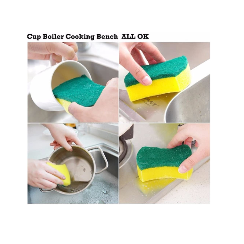 Kitchen Cleaning Sponge Eco Non-scratch for Dish Scrub Sponge (Pack of 24)