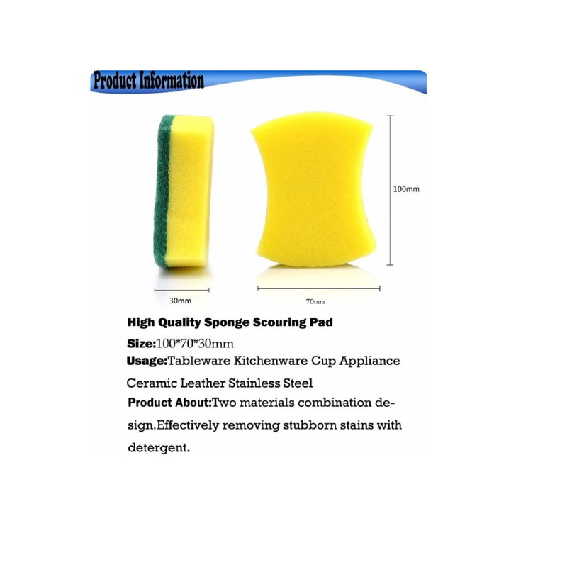 Kitchen Cleaning Sponge Eco Non-scratch for Dish Scrub Sponge (Pack of 24)