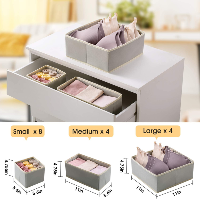 Kootek 16 Pack Clothes Drawer Organizers Dresser Drawer Organizer