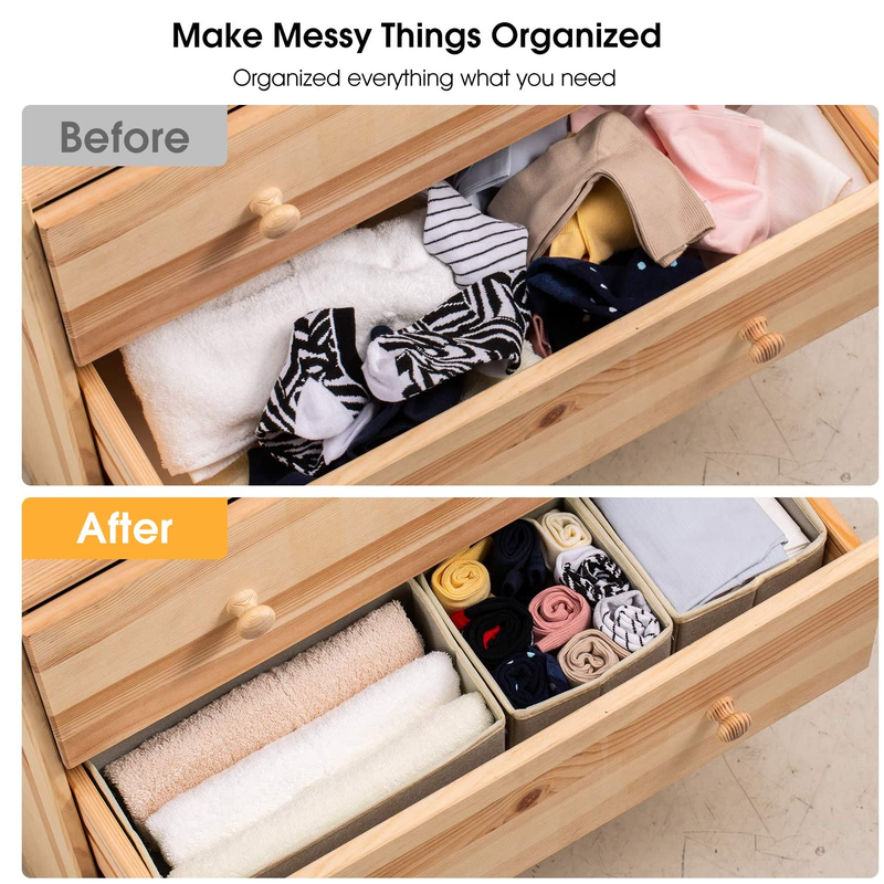 Kootek 16 Pack Drawer Organizers for Clothing, Dresser Drawer Organize