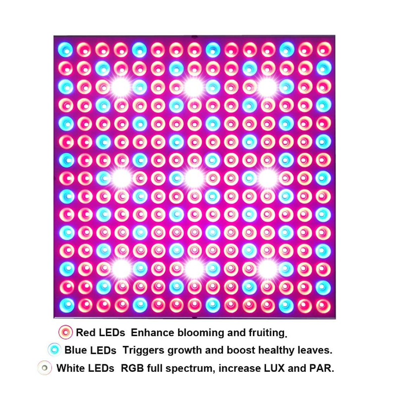 LED Grow Light | Plant Grow Lights for Indoor Plants Full Spectrum 75W Panel Growing Lamp with Timer | 2 pack