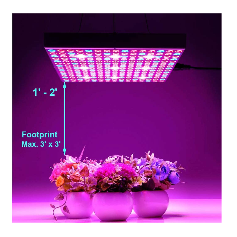 LED Grow Light | Plant Grow Lights for Indoor Plants Full Spectrum 75W Panel Growing Lamp with Timer | 2 pack