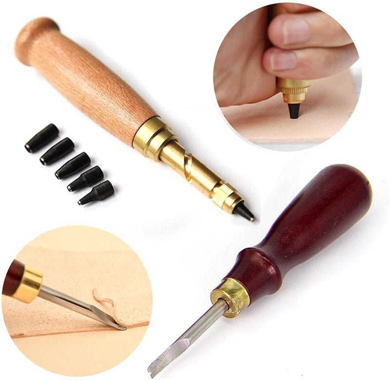 Leather Carft Tools Set Kit 18pcs