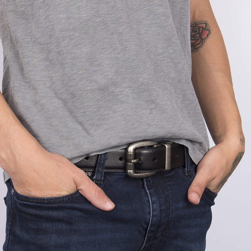 Levi's Men's Reversible Casual Jeans Belt | Black/Brown Feathered