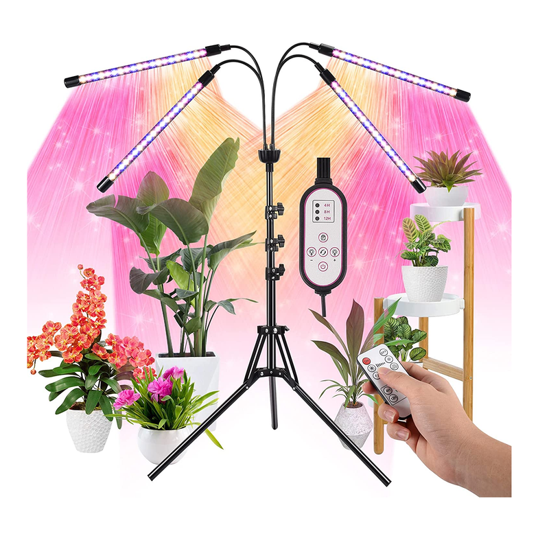 Lxyoug LED Grow Lights for Indoor Plants Full Spectrum Plant Light with 15-60 inches Adjustable Tripod Stand