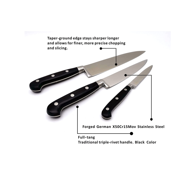 MATTSTONE HILL 3-Piece Chef's Kitchen Knife Set