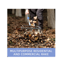 MIYA Garden Rake Heavy Duty Bow Rake with 60" Stainless Steel Handle Metal Rake for Lawn with 14 Tines