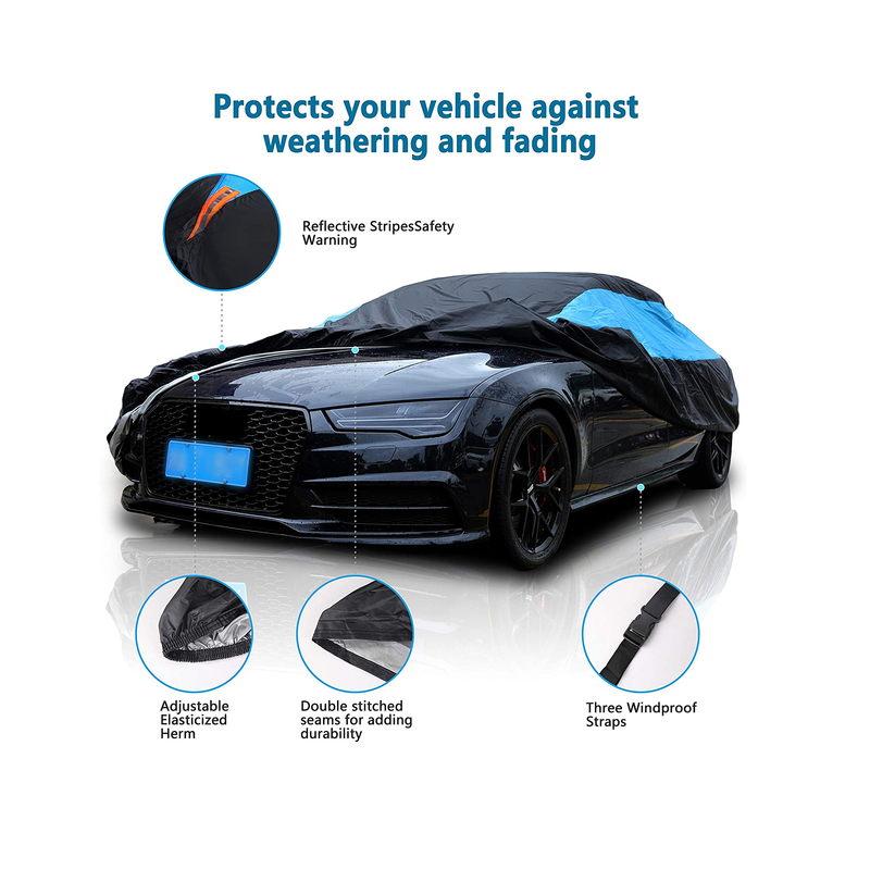 MORNYRAY Waterproof Car Cover for All Weather Snowproof UV Protection