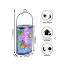 MUMTOP Outdoor Hanging Solar Lantern | Decorative| Waterproof| LED| Butterfly Solar Lights | Outdoor Garden Patio Table Lamp