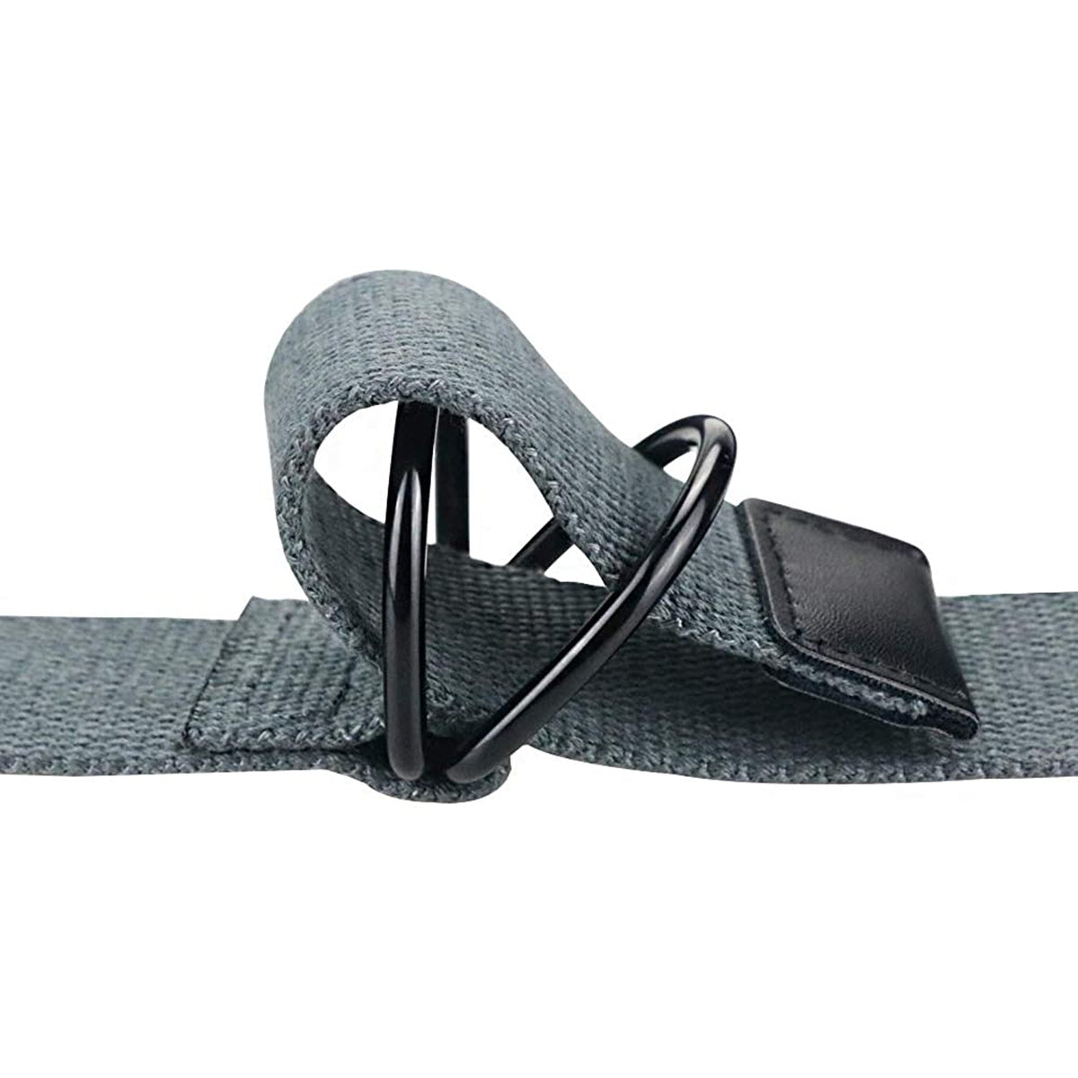 Maikun Mens Womens Canvas Belt with Black D ring Color Black B