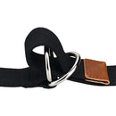 Maikun | Mens & Womens Canvas | Belt with Black D-ring | Color Silver Buckle+army Green