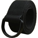 Maikun | Mens & Womens Canvas | Belt with Black D-ring | Color Black Buckle+black
