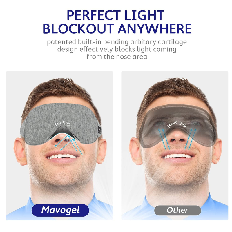 Mavogel Cotton Sleep Eye Mask Updated Design Light Blocking Sleep Mask