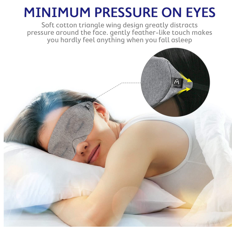 Mavogel Cotton Sleep Eye Mask Updated Design Light Blocking Sleep Mask